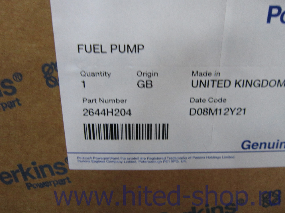 Топливный насос высокого давления / INJECTION PUMP АРТ: 2644H204